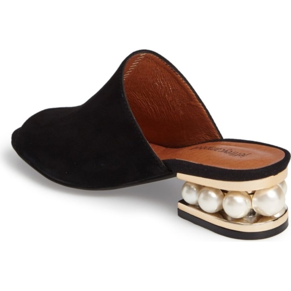 Jeffrey Campbell Black Pearl Slides - Size 9